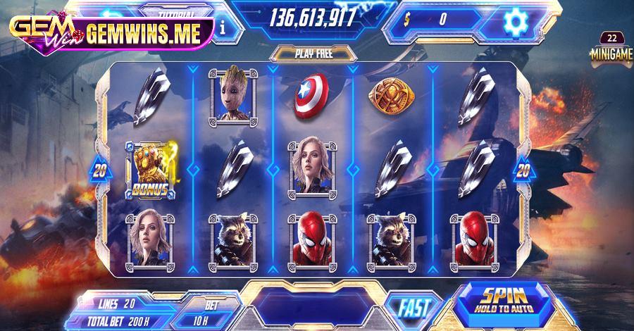 Chia sẻ bí kíp chơi Slot Game Avengers Gemwin