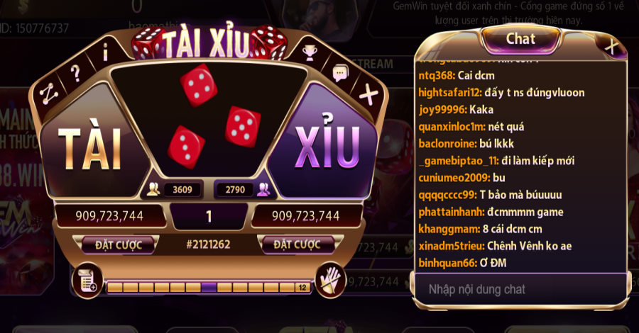 Thông tin cơ bản game Tài Xỉu Gemwin